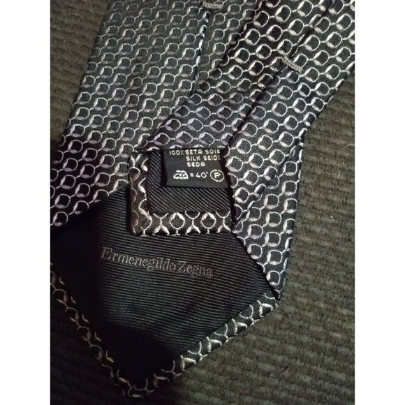 Lot (2) Ermenegildo‎ Zegna Neck Ties 100% Silk Made In Italy Luxury Neckwear - Picture 3 of 7